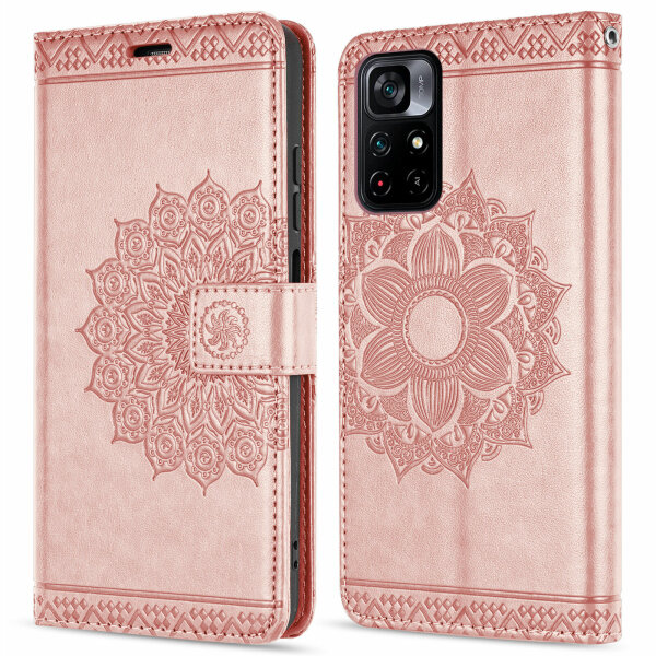 Hülle für Xiaomi Redmi Note 11s 5G / Poco M4 Pro 5G Handyhülle Handy Tasche Etui Rosegold