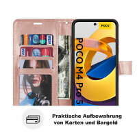 Hülle für Xiaomi Redmi Note 11s 5G / Poco M4 Pro 5G Handyhülle Handy Tasche Etui Rosegold