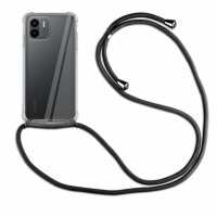 Handykette für Xiaomi Redmi A1 Handyhülle mit Band Hülle mit Kordel Handy Tasche Schwarz