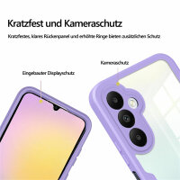 Handyhülle für Samsung Galaxy A25 – 360° Panzer Case mit Displayschutz Lila