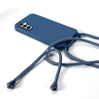 Handykette für Samsung Hanyhülle mit Band Hülle mit Kodel Smartphone Halskette Galaxy A15 Blau