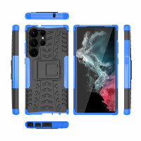 Outdoor Hülle für Samsung Galaxy S23 Ultra Handyhülle Handy Tasche Bumper TPU Blau