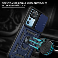 Outdoor Panzer Hülle für Xiaomi 12T / 12T Pro mit Kameraschutz Ringhalter Blau