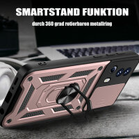Outdoor Panzer Hülle Xiaomi 13 Lite Handyhülle mit Kameraschutz Ringhalter Case Rosegold