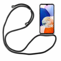 Handykette für Samsung Galaxy A14 Handyhülle mit Band Case Hülle mit Kordel Hand Schwarz