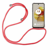 betterfon Handykette für Motorola Moto G73 5G Handyhülle mit Band Hülle mit Kord Rot