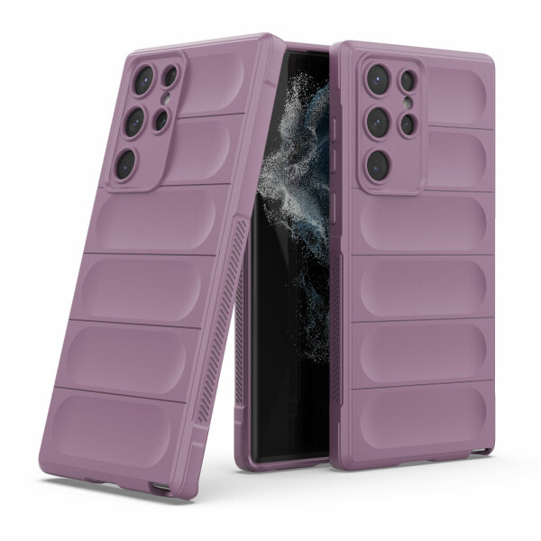 Hülle Handyhülle für Samsung Galaxy S22 Ultra - Schutzhülle Handytasche Case TPU Lila