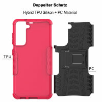 Schutz Hülle für Samsung Galaxy S21 FE 5G, SM-G990B Handy Tasche Bumper Case TPU Pink