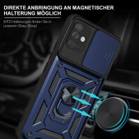 Outdoor Panzer Hülle für Samsung Galaxy A51 mit Kameraschutz Ringhalter  Blau