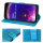 Hülle für Oppo Find X5 Lite, Flipcase Handyhülle Schutzhülle Klapphülle Etui TPU Blau