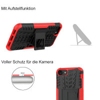 Handy Tasche für Apple iPhone Panzer Cover Case Schutz Hülle Etui Schale Bumper Apple iPhone SE 2020 Rot