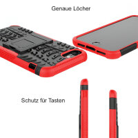 Handy Tasche für Apple iPhone Panzer Cover Case Schutz Hülle Etui Schale Bumper Apple iPhone SE 2020 Rot