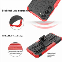 Outdoor Hülle für Samsung Galaxy S23 Handyhülle Handy Tasche Bumper TPU Silikon Rot