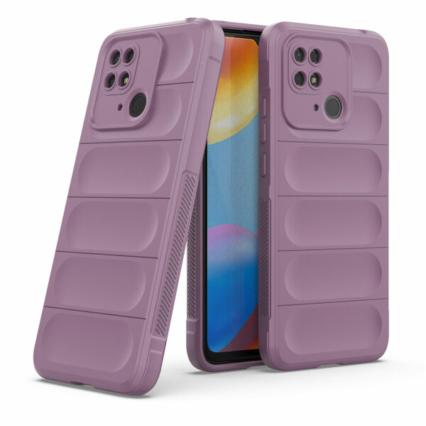 Hülle Xiaomi Redmi 10C Handyhülle Outdoor Case Back Cover Handy Tasche Bumper Lila