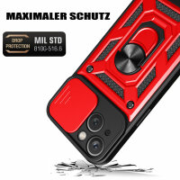 Handyhülle für Apple iPhone 15 Pro - Panzer Case Rot