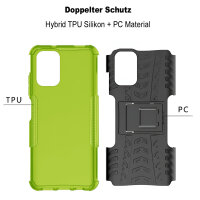 Schutz Hülle Xiaomi Handy Tasche Case Cover Silikon Schale Outdoor Handyhülle BF Xiaomi Redmi Note 10 Grün