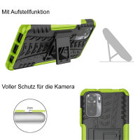 Schutz Hülle Xiaomi Handy Tasche Case Cover Silikon Schale Outdoor Handyhülle BF Xiaomi Redmi Note 10 Grün