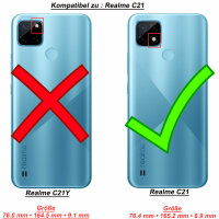 Realme C21, Handy Tasche Handyhülle Hülle Schutzhülle Klapphülle Flip Case Etui
