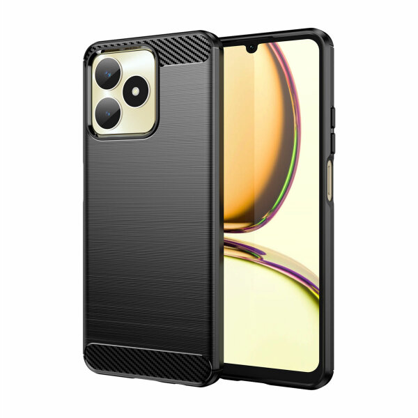 Hülle für Realme Note 50 Handyhülle Carbon Handy Tasche Backcover Bumper Case