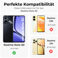 Hülle für Realme Note 50 Handyhülle Carbon Handy Tasche Backcover Bumper Case