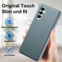 Hülle Handyhülle Stoßfeste Handy Tasche Ultra-Dünn Case Leder Bumper für Samsung Galaxy S23 FE Blau