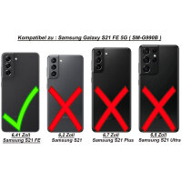 Schutz Hülle für Samsung Galaxy S21 FE 5G, SM-G990B Handy Tasche Bumper Case TPU Weiss