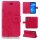 Huawei Handy Tasche Handyhülle Schutz Hülle Blumen Flip Cover Buch Case Etui Huawei Y7 2019 Pink