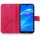 Huawei Handy Tasche Handyhülle Schutz Hülle Blumen Flip Cover Buch Case Etui Huawei Y7 2019 Pink