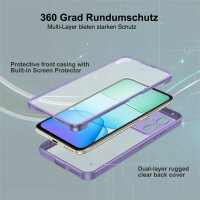 360 Grad Handyhülle für Xiaomi Redmi 13 /Poco M6 Schutz Hülle mit Displayschutz  Lila