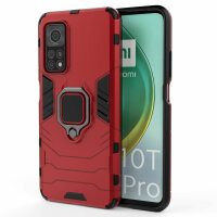 Xiaomi Handy Tasche Ring Case Hülle Schutzhülle Back Cover TPU Outdoor Bumper BF Poco M4 Pro 5G / Redmi Note 11 5G Rot
