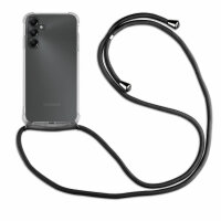 Handykette für Samsung Galaxy A05s Handyhülle mit Band Case TPU Hülle mit Kordel Schwarz