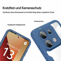 360° Grad Hülle Xiaomi Redmi Note 13 Pro 4G mit Integriertem Displayschutz Blau
