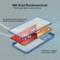 360° Grad Hülle Xiaomi Redmi Note 13 Pro 4G mit Integriertem Displayschutz Blau