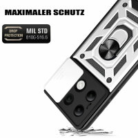 Outdoor Panzer Hülle Xiaomi Redmi Note 13 4G Handyhülle Kameraschutz Ringhalter  Silber