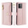 Handykette Xiaomi Hülle mit Band Handyhülle Kartenfächer PU Leder Umhängetasche Redmi A1 / A2 Rosa