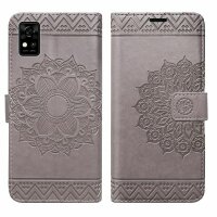 Handy Tasche für ZTE Blade Hülle Schutzhülle Klapphülle Flip Case Schale Etui BF Grau Blade A31