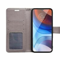 Handy Tasche für ZTE Blade Hülle Schutzhülle Klapphülle Flip Case Schale Etui BF Grau Blade A31