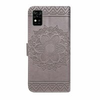 Handy Tasche für ZTE Blade Hülle Schutzhülle Klapphülle Flip Case Schale Etui BF Grau Blade A31