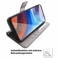 Handy Tasche für ZTE Blade Hülle Schutzhülle Klapphülle Flip Case Schale Etui BF Grau Blade A31