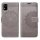 Handy Tasche für ZTE Blade Hülle Schutzhülle Klapphülle Flip Case Schale Etui BF Grau Blade A31