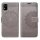 Handy Tasche für ZTE Blade Hülle Schutzhülle Klapphülle Flip Case Schale Etui BF Grau Blade A31