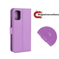 Handy Tasche für Samsung Galaxy A51 SM-A515 Hülle Case Buchhülle Klapphülle TPU PU-Leder Lila