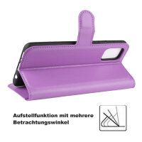Handy Tasche für Samsung Galaxy A51 SM-A515 Hülle Case Buchhülle Klapphülle TPU PU-Leder Lila