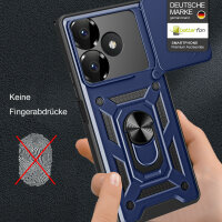 Outdoor Panzer Hülle Xiaomi Redmi 13 /Poco M6 Handyhülle Kameraschutz Ringhalter Blau