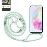 Handykette für Samsung Hanyhülle mit Band Hülle mit Kodel Smartphone Halskette Galaxy A35 Mintgrün