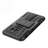Handy Tasche für Samsung Galaxy Case Panzer Hülle Cover Schutzhülle Etui Bumper Galaxy J6+ Schwarz