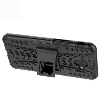 Handy Tasche für Samsung Galaxy Case Panzer Hülle Cover Schutzhülle Etui Bumper Galaxy J6+ Schwarz