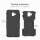 Handy Tasche für Samsung Galaxy Case Panzer Hülle Cover Schutzhülle Etui Bumper Galaxy J6+ Schwarz
