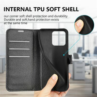 Handyhülle für Apple iPhone 14 Pro - Klapphülle PU-Leder Schwarz