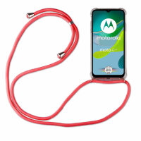 betterfon Handykette für Motorola Moto E13 Handyhülle mit Band Hülle Rot